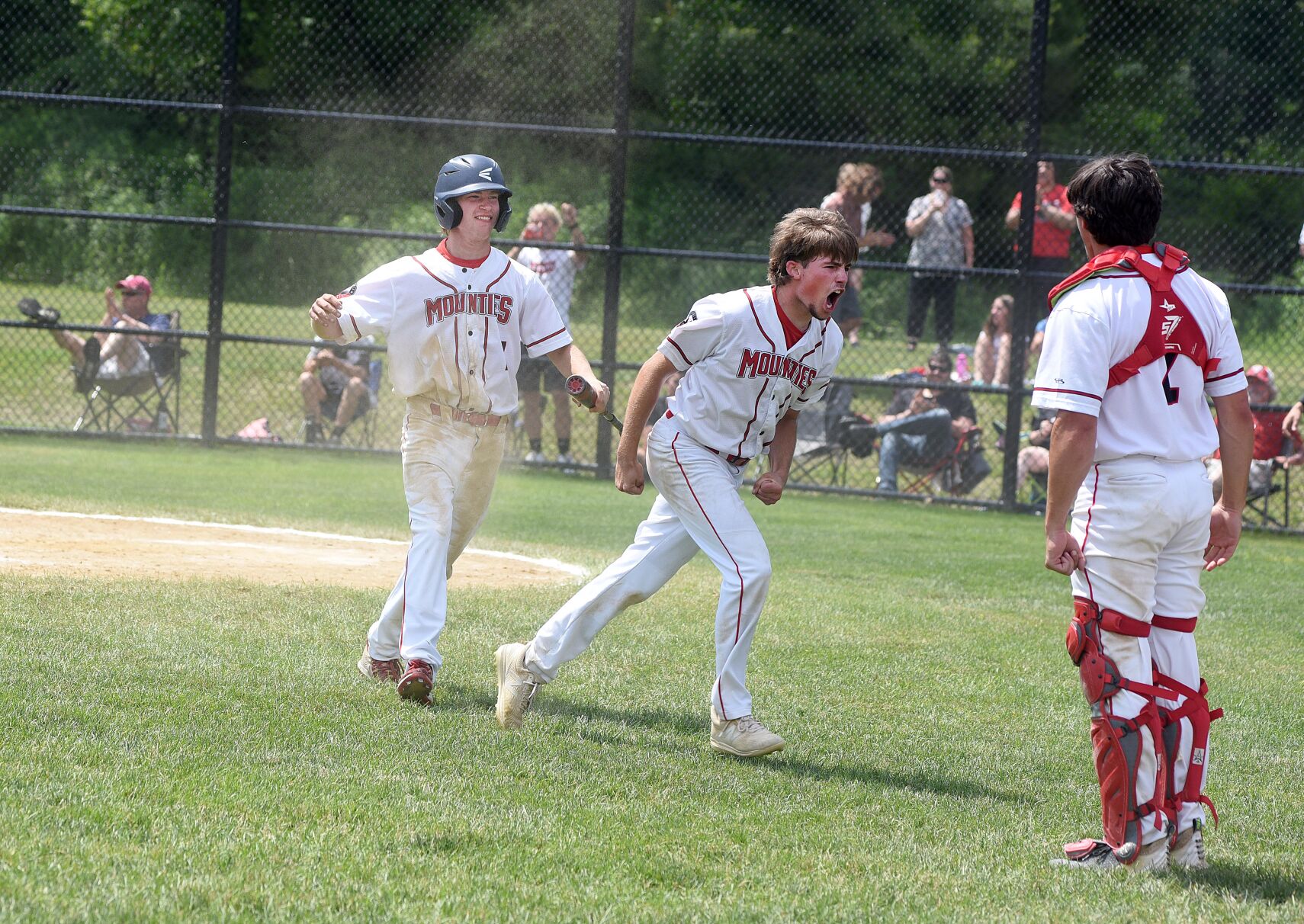 Jack Cangelosi and Leif Johnson celebrate